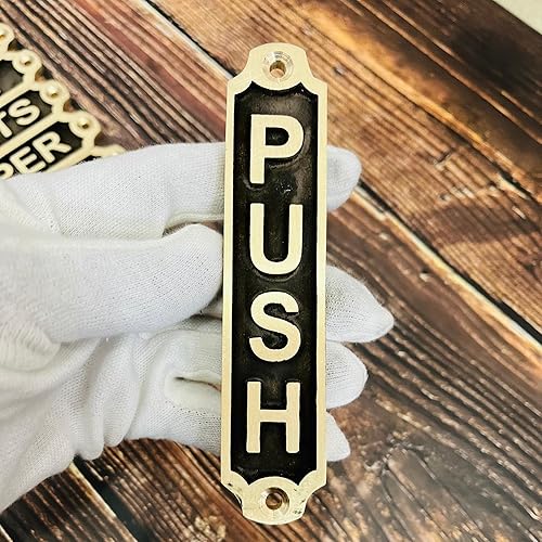 Vista 23 de Mind Your Head Plaques Door Sign Wall Sign Vintage Antique Shabby Chic Style Irish Door & Cellar Warning Sign/Notice Distressed Faux Brass