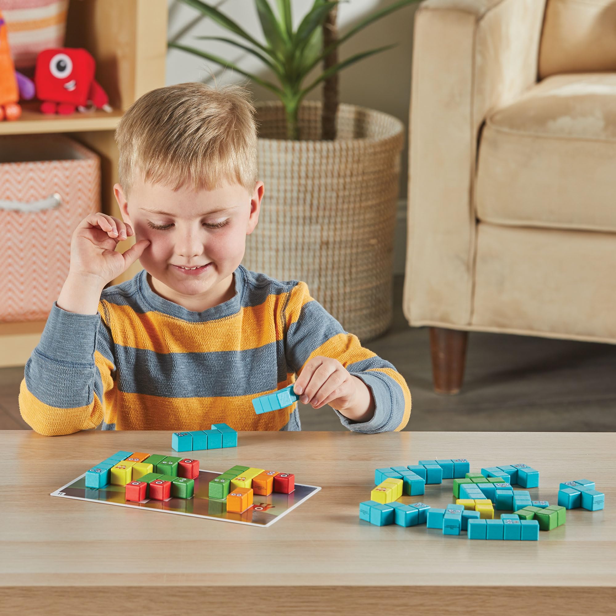 Learning Resources Numberblocks – Bloques de Madera para Niños 3+ – Juego Educativo para Contar del Uno al Cinco – Incluye 20 Actividades y Bolsa de Almacenamiento