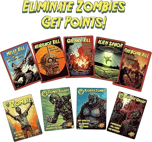 Miniatura 3 de MASON FORGE Zombie Apocalypse, un juego de cartas juego de cartas de supervivencia de alto riesgo, juego estratégico, obra de arte atractiva, noche