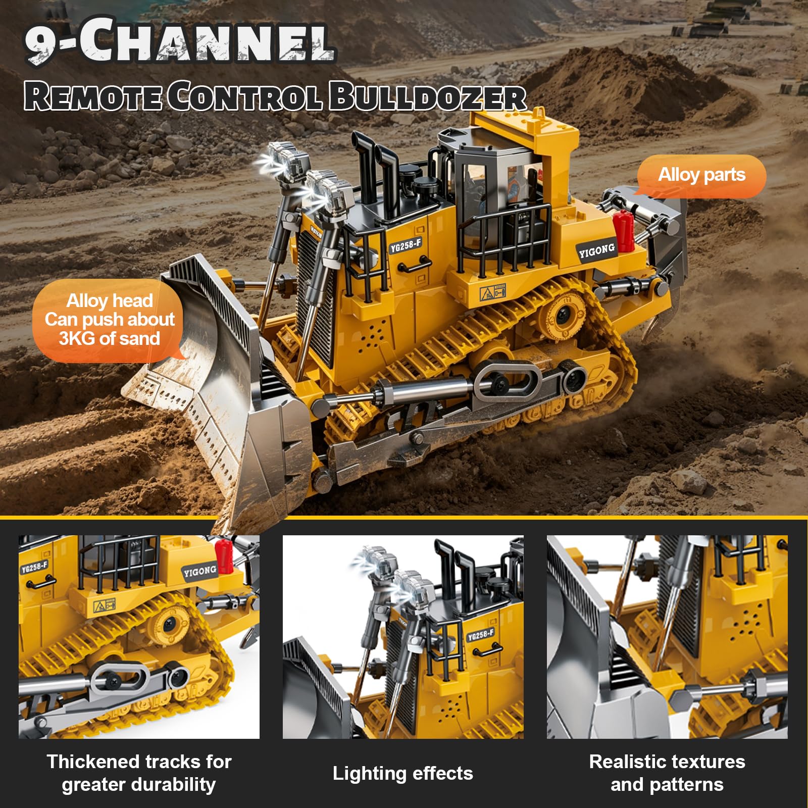 Excavadora de control remoto (11 canales), excavadora (9 canales)