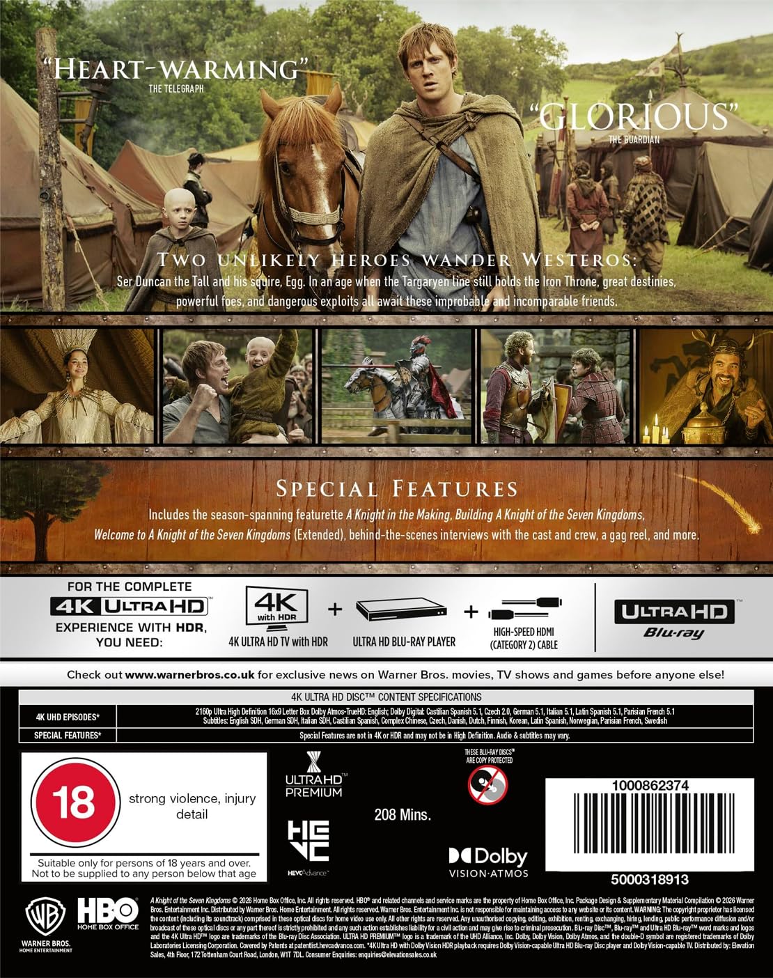 A Knight of the Seven Kingdoms: The Complete First Season (Special Features) [4K UHD + Blu-ray] [Region Free]
