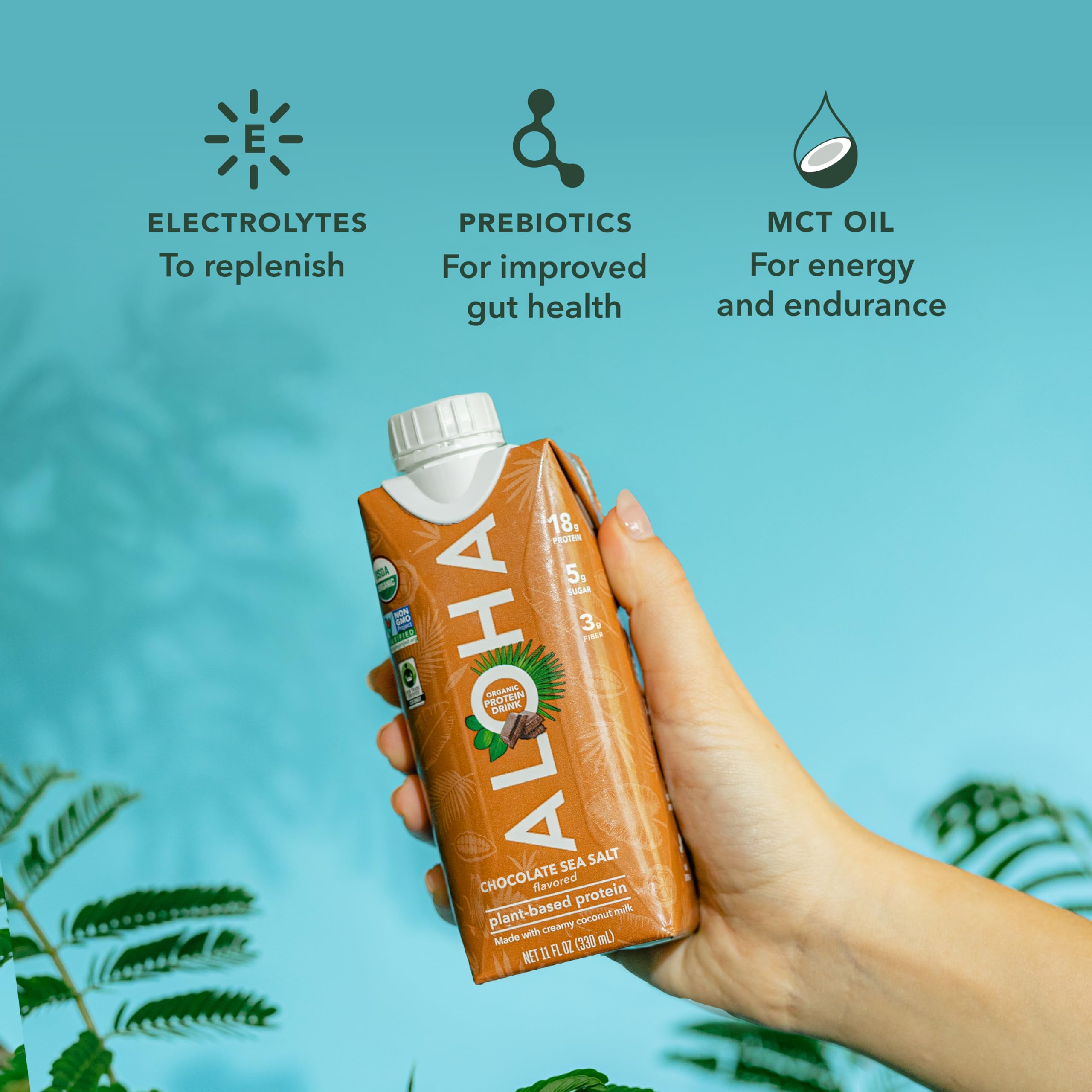 ダイエットサプリ ALOHA Amazon.com: ALOHA Organic Protein Drink, Chocolate Sea Salt, Low