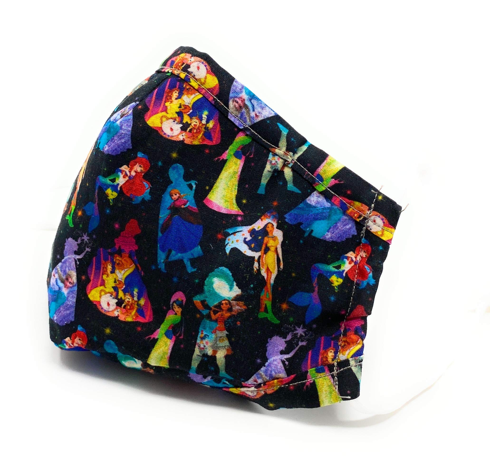 Princess Black Silhouette ADULT Face Mask for Big Kids Teen Men Women