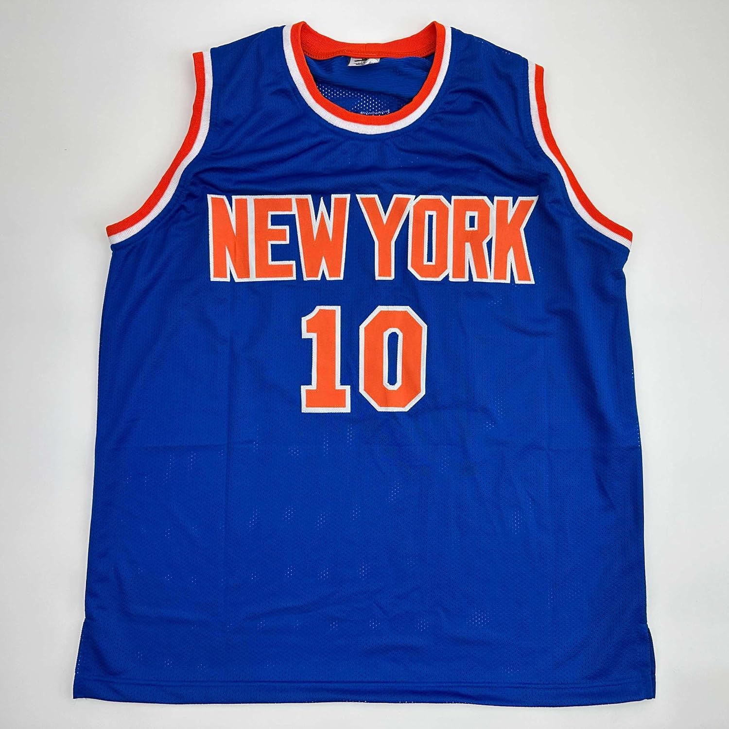 Facsimile Autographed Walt Frazier New York Blue Reprint Laser Auto Basketball Jersey Size Men's XL - Image 3