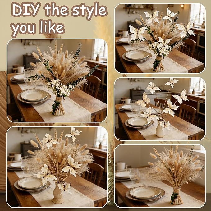 Ramo de Flores Secas Pampas Grass para Decoración Boho miniatura 3
