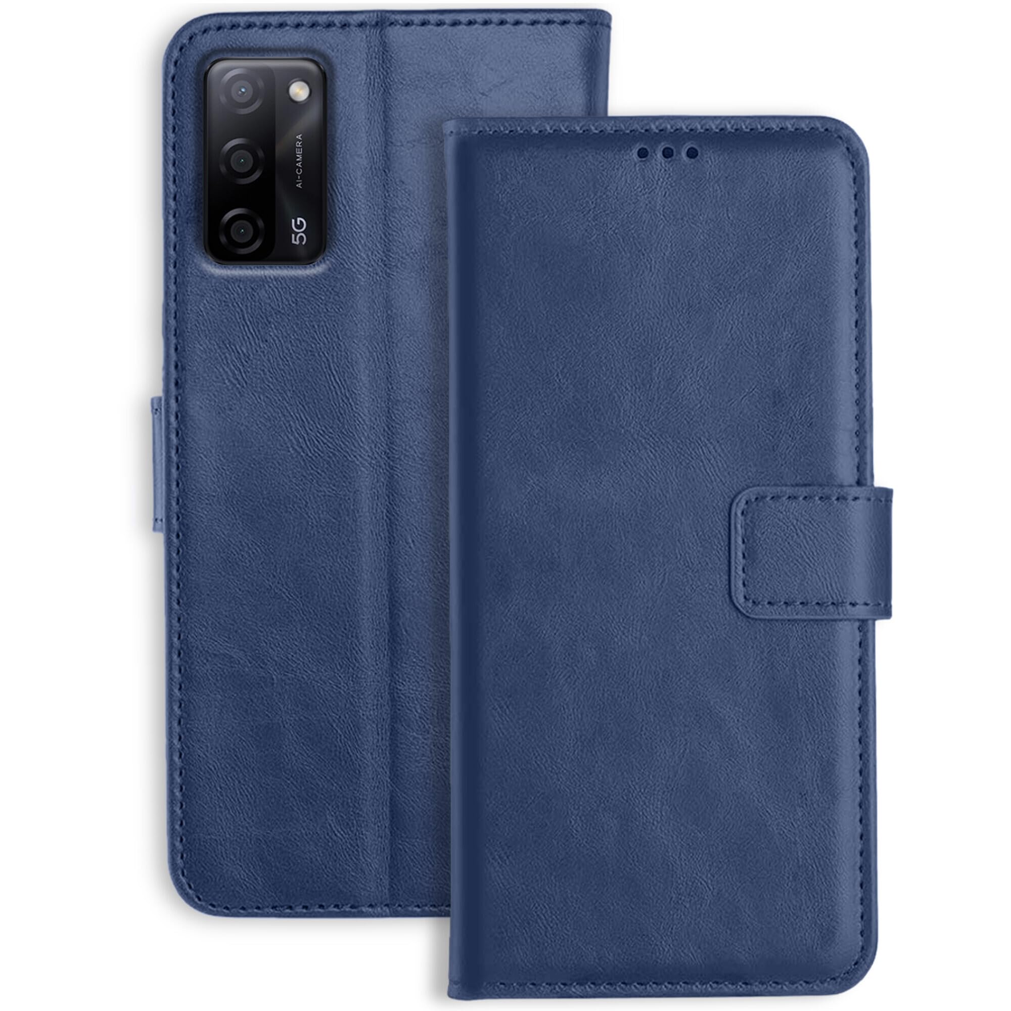 Orosky Oppo A53S 5G Flip Back Cover Case | Inbuilt Stand & Pockets | Magnetic Shockproof Leather Wallet Style Flip Case for Oppo A53S 5G (Blue) (B098FGQHLL) Amazon Price History, Amazon Price Tracker