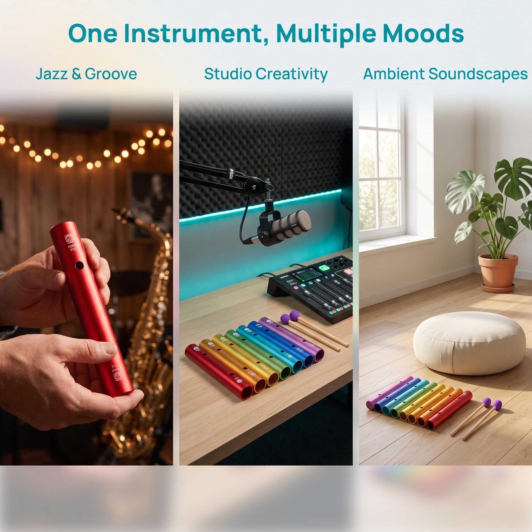 Wah-wah-röhrenset, 7 Wah-metallröhren, Regenbogenfrosch-soundröhre, 512 Hz/576 Hz/640 Hz/684 Hz/768 Hz/864 Hz/960 Hz, Instrument Für Heilung, Meditation, Zur Musikbegleitung
