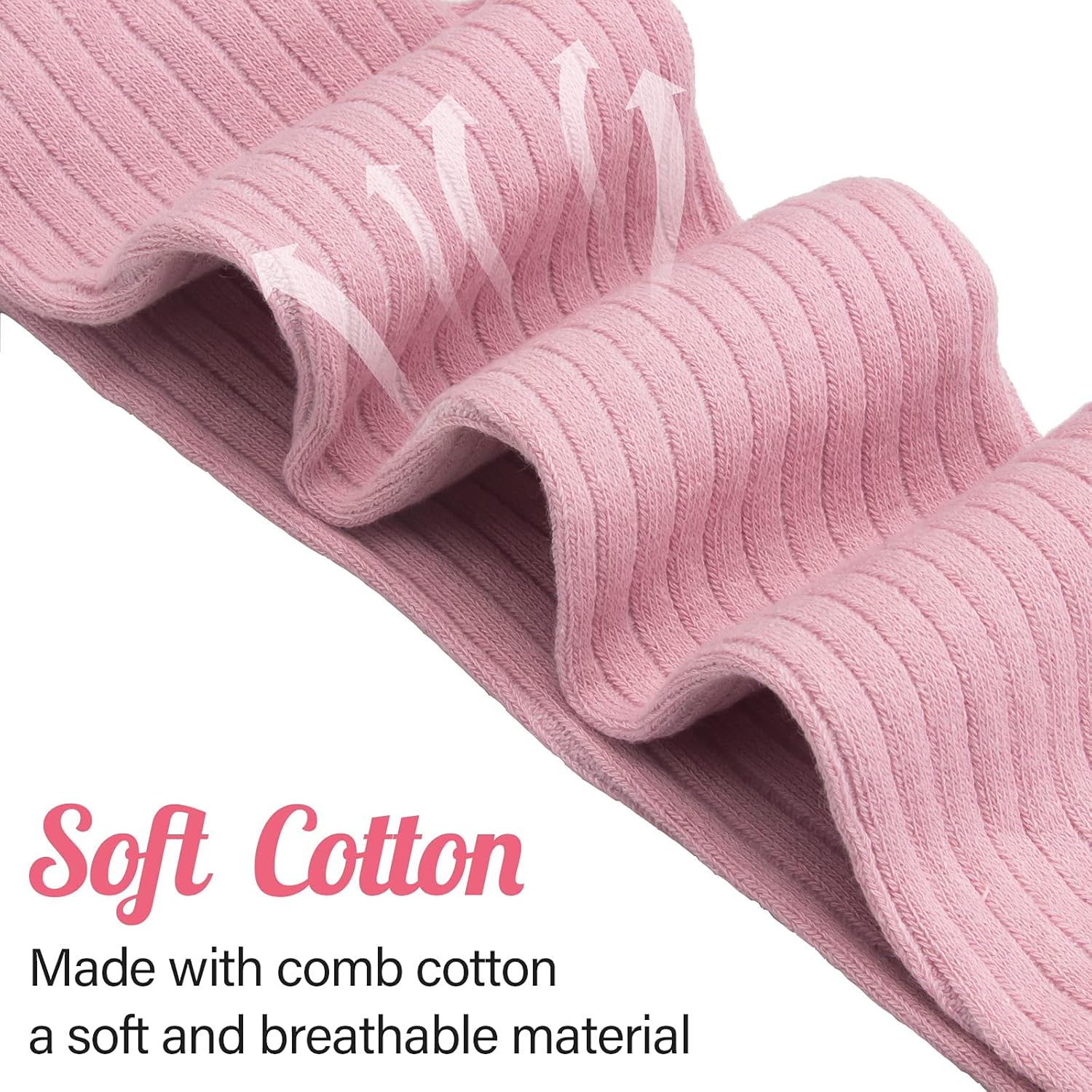 Looching 5 Pack Toddler Girls Cotton Cable Knit Leggings Classic Solid Footless Tights Ankle Length Pants for Kids - Image 3