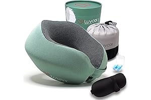 Premium Quality Memory Foam Travel Neck Pillow Bundle