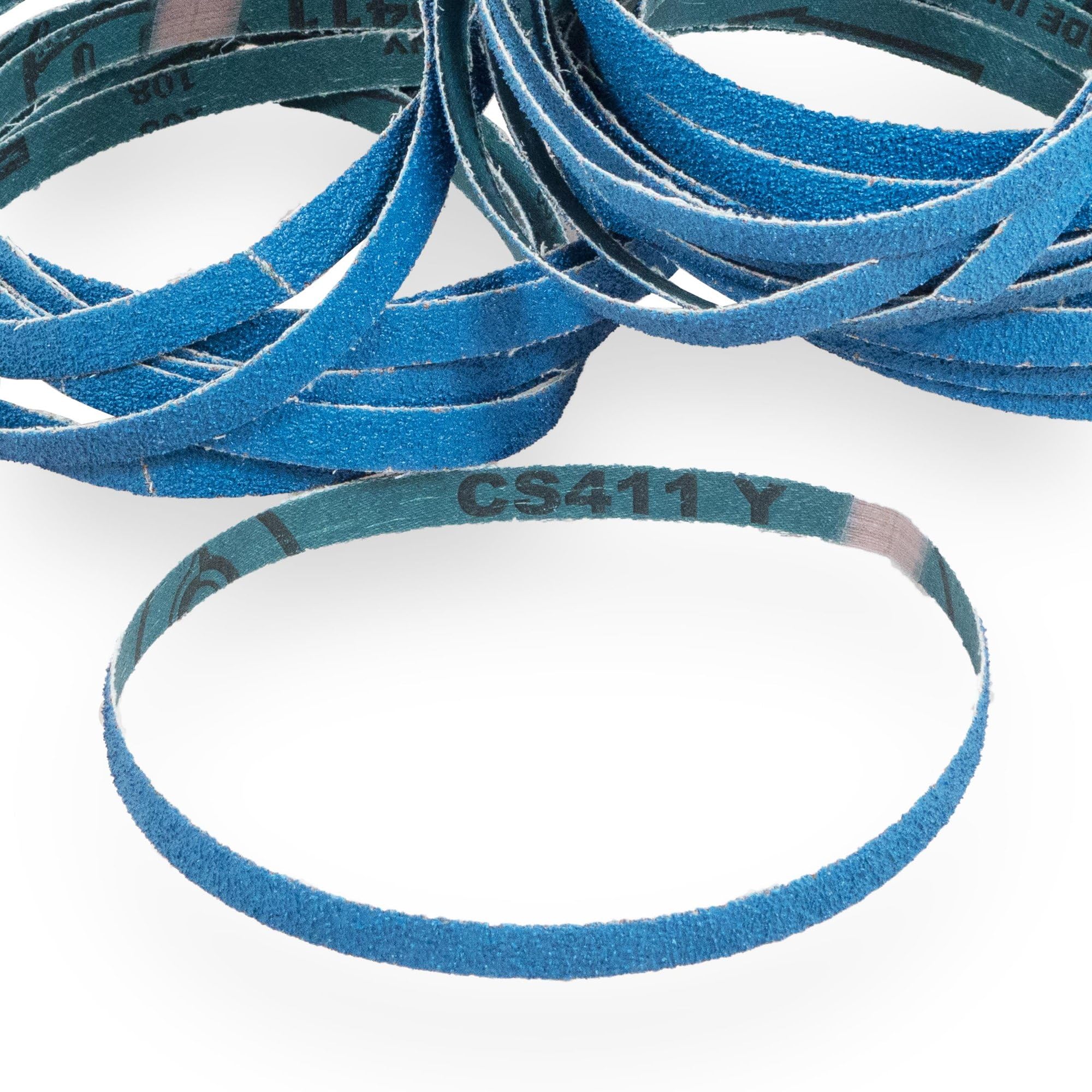 Klingspor CS 411 Y Schleifband/Feilenband | 13 x 457 mm | 25-teiliges Premium-Set | Je fünf Bänder der Körnungen 40,60,80,100 und 120