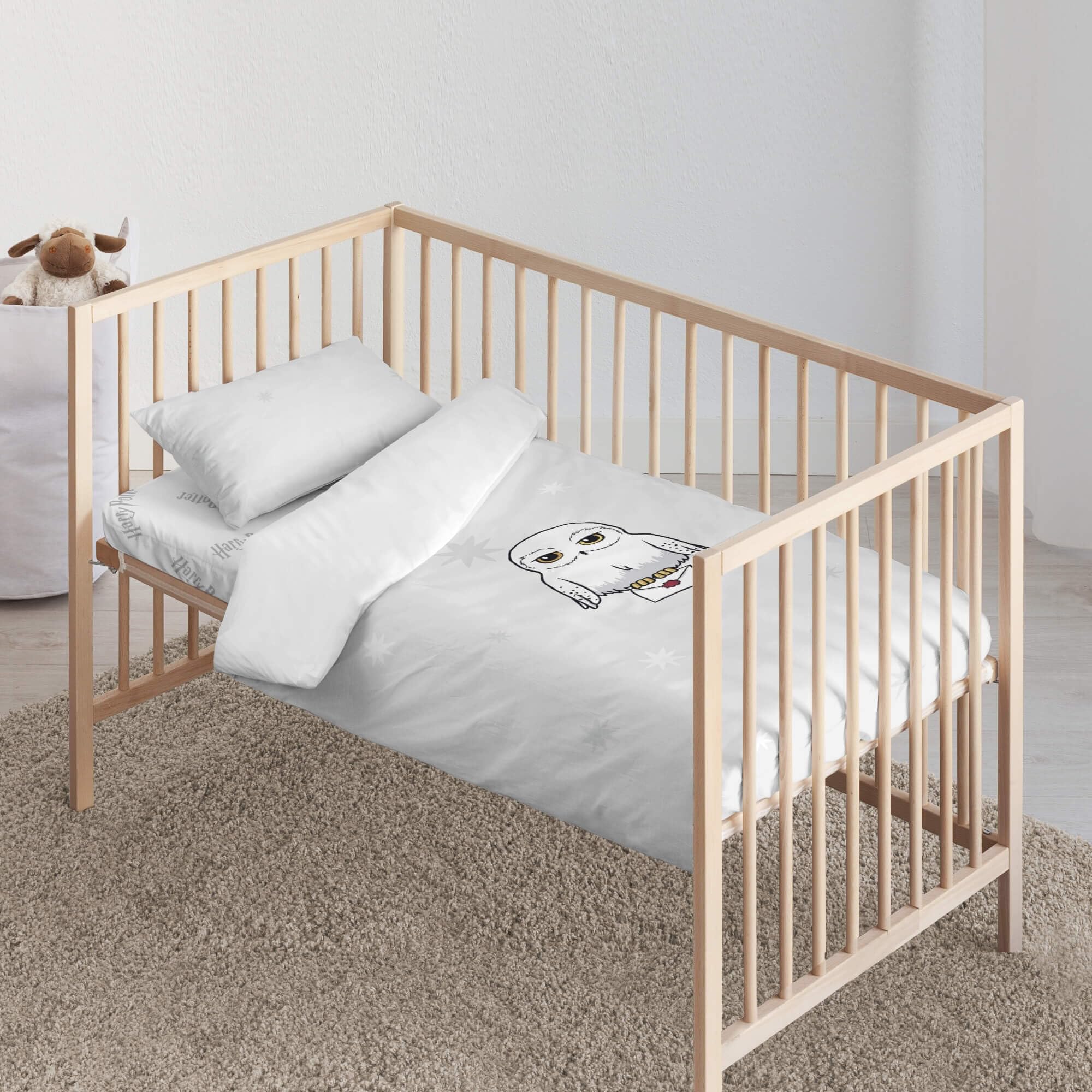 BELUM | Harry Potter Duvet Cover, 100% Cotton Hedwig Stars Model for Cot 115 x 145 cm
