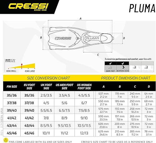 Miniatura 7 de Aletas de bolsillo para esnórquel para adultos hechas con tecnología avanzada - Pluma Made in Italy