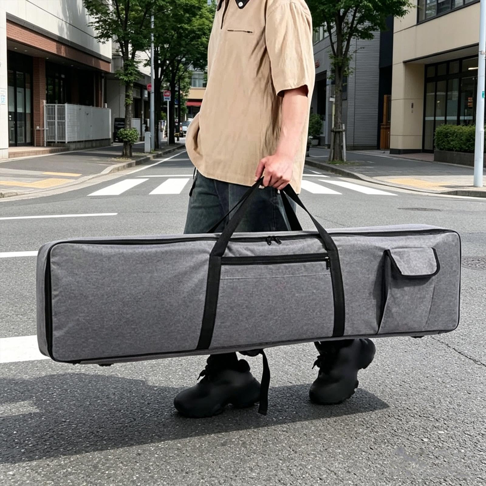 kowaku Custodia Imbottita E Impermeabile per Tastiera Elettronica con Design a Doppia Cerniera. Custodia Ideale per Tastiera Elettronica, 88 Keys L