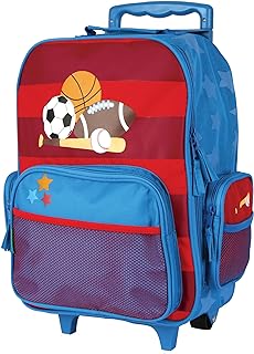 Stephen Joseph Boys Classic Rolling Luggage, Blue and Red, One Size