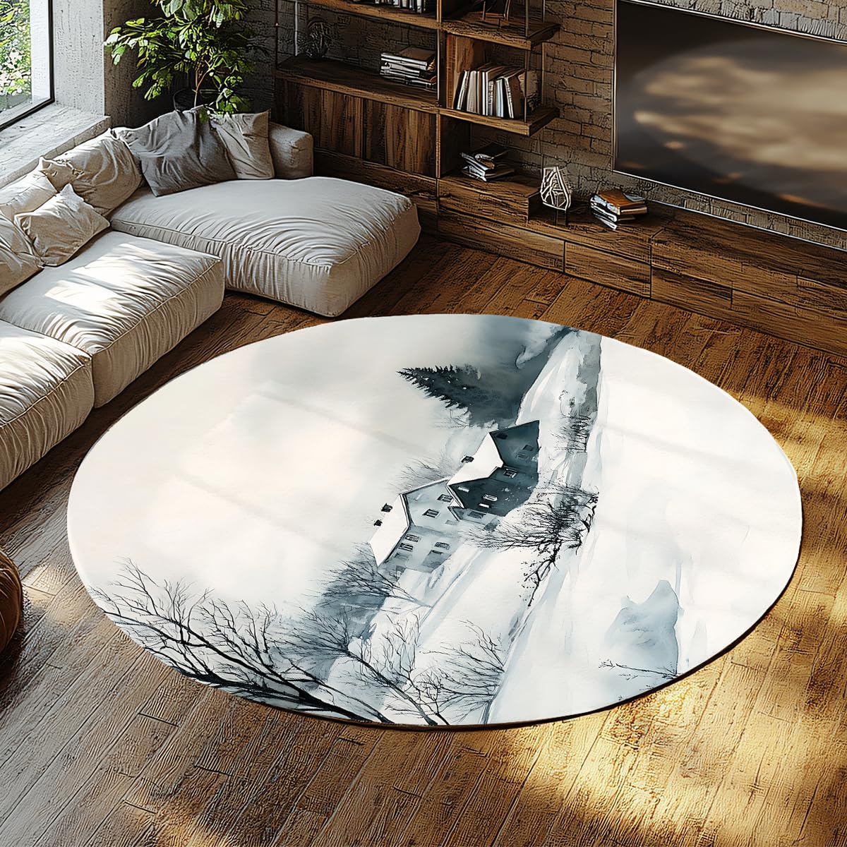 Tapis lavable Noël 180cm antidérapant pour cuisine et chambre