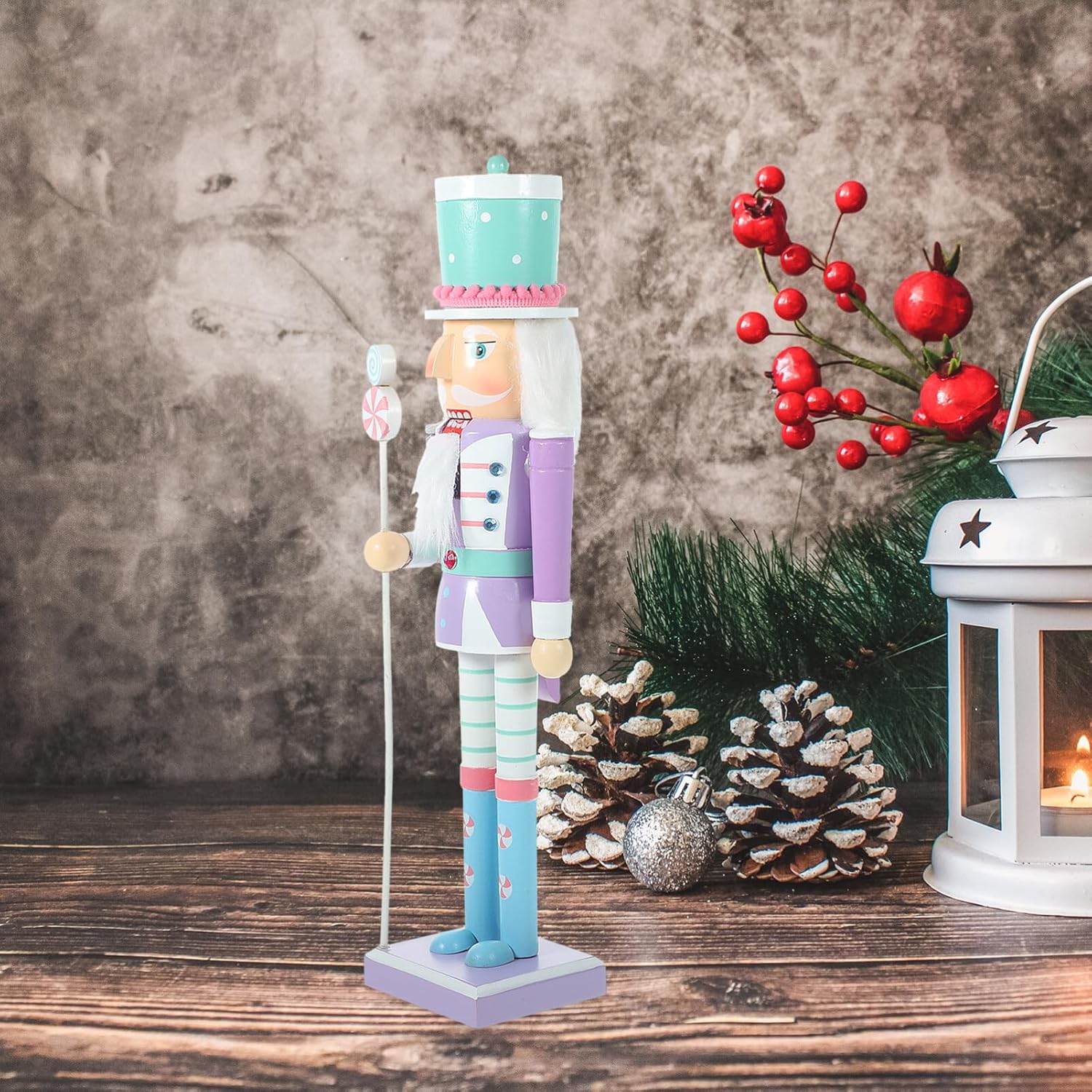 30 Piezas De Adornos De Gnomo Navideños De Madera En Blanco