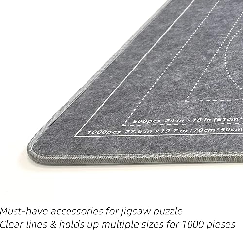 Miniatura 8 de TELY Tablero de rompecabezas de fieltro rígido con inclinación  Superficie antideslizante  Tapete de rompecabezas fácil de mover  Hasta 1000 piezas