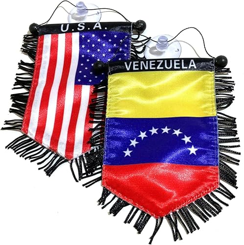 Miniatura 4 de Bandera de Venezuela para coche hogar venezolano decoración de pared puerta ventana decoración mini banner accesorios decoración bandera pequeña