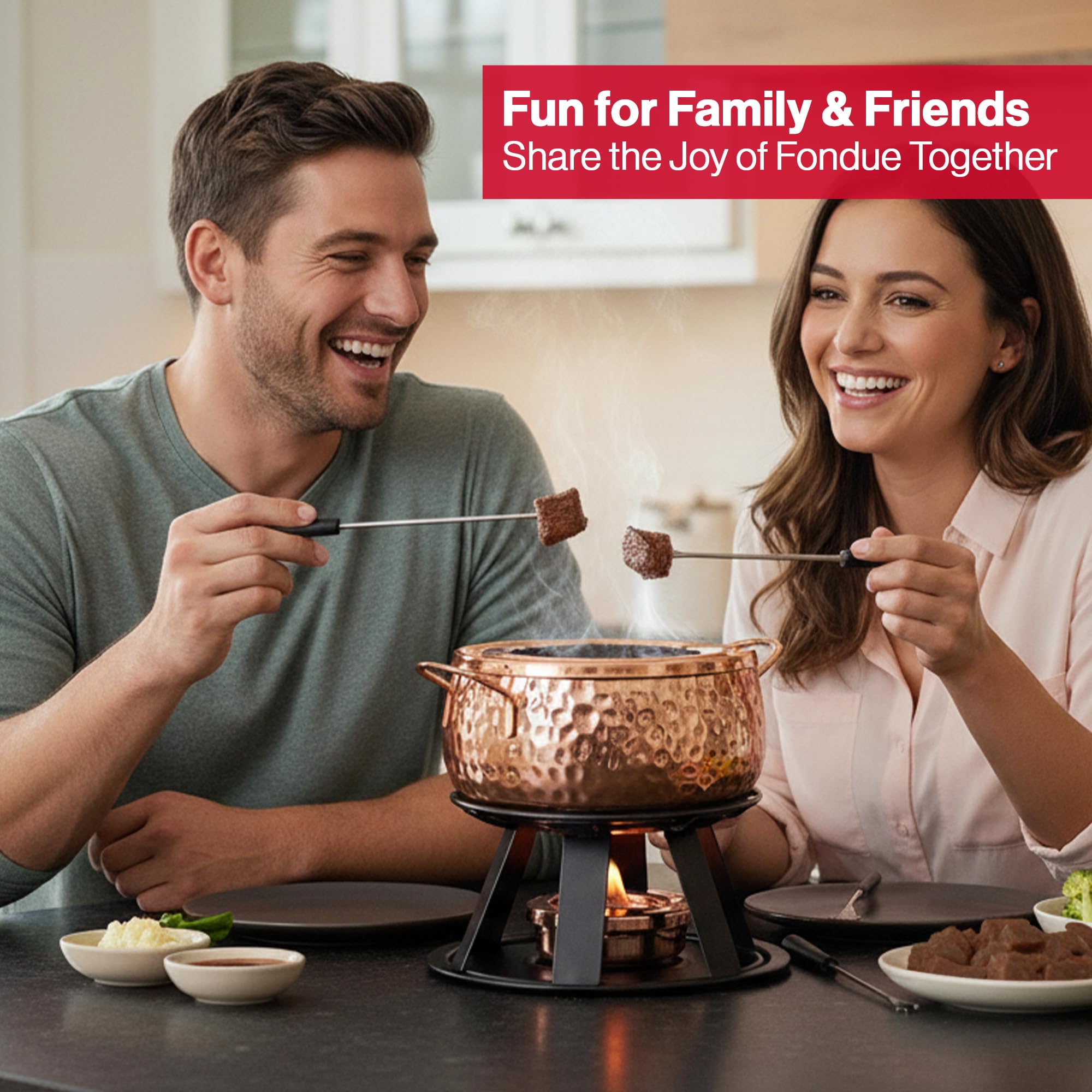 Amazon.co.jp: Swissmar F66915 11 枚ビール肉フォンデュ セット、銅