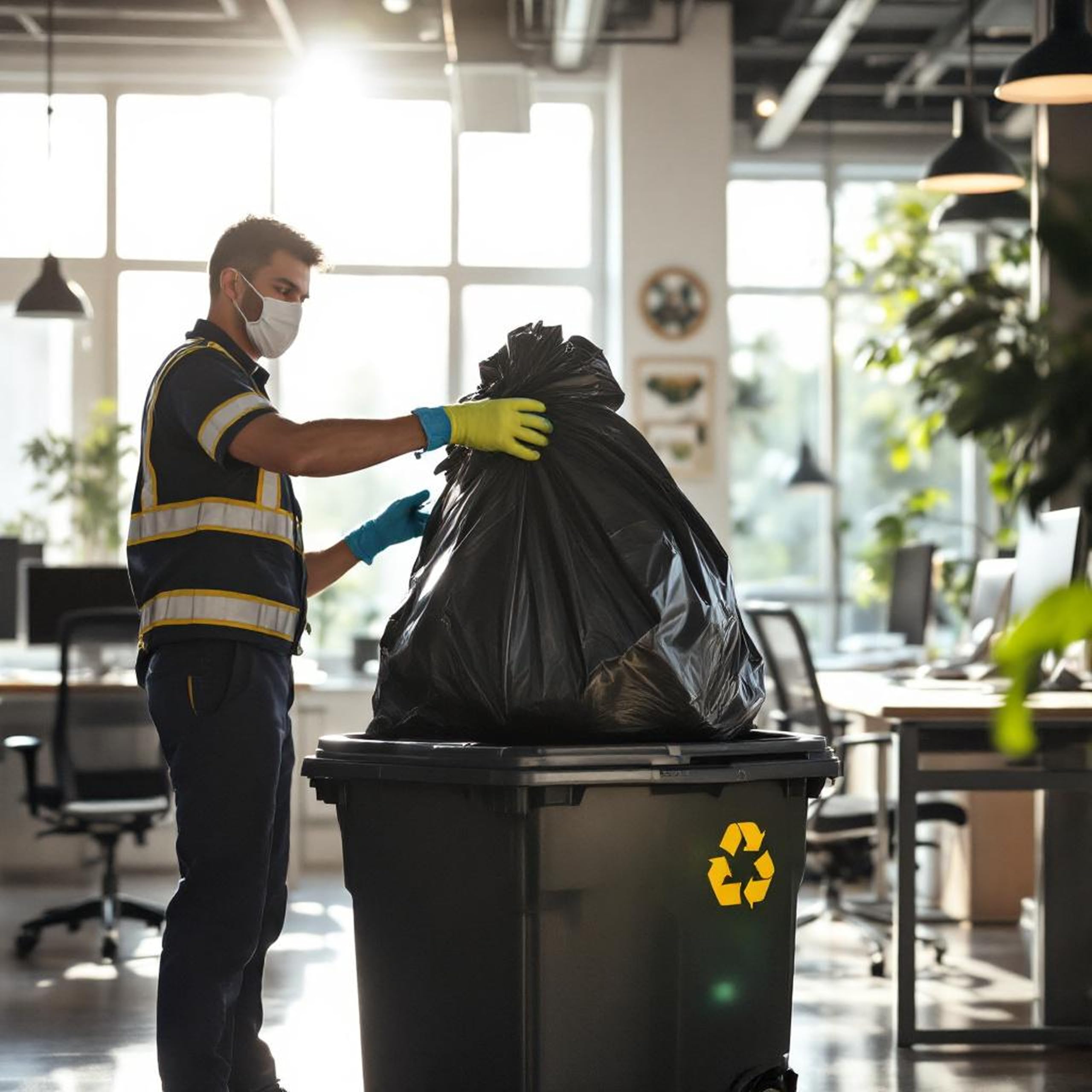 100 Sacs Poubelle 160 Litres Grande Capacité - Déchets Légers, Volumineux – Résistants, Épaisseur 45 Microns - Idéal Particulier Ou Professionnel Pour Maison, Bureau, Jardin, Hôtel, Restaurant