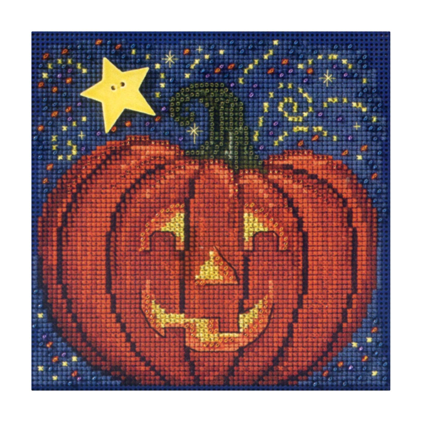 Midnight Pumpkin Cross Stitch Kit