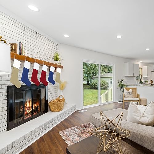 Miniatura 6 de Medias de Navidad rojas de 18 pulgadas, paquete de 6 medias personalizadas Xmax a granel para sublimación en blanco