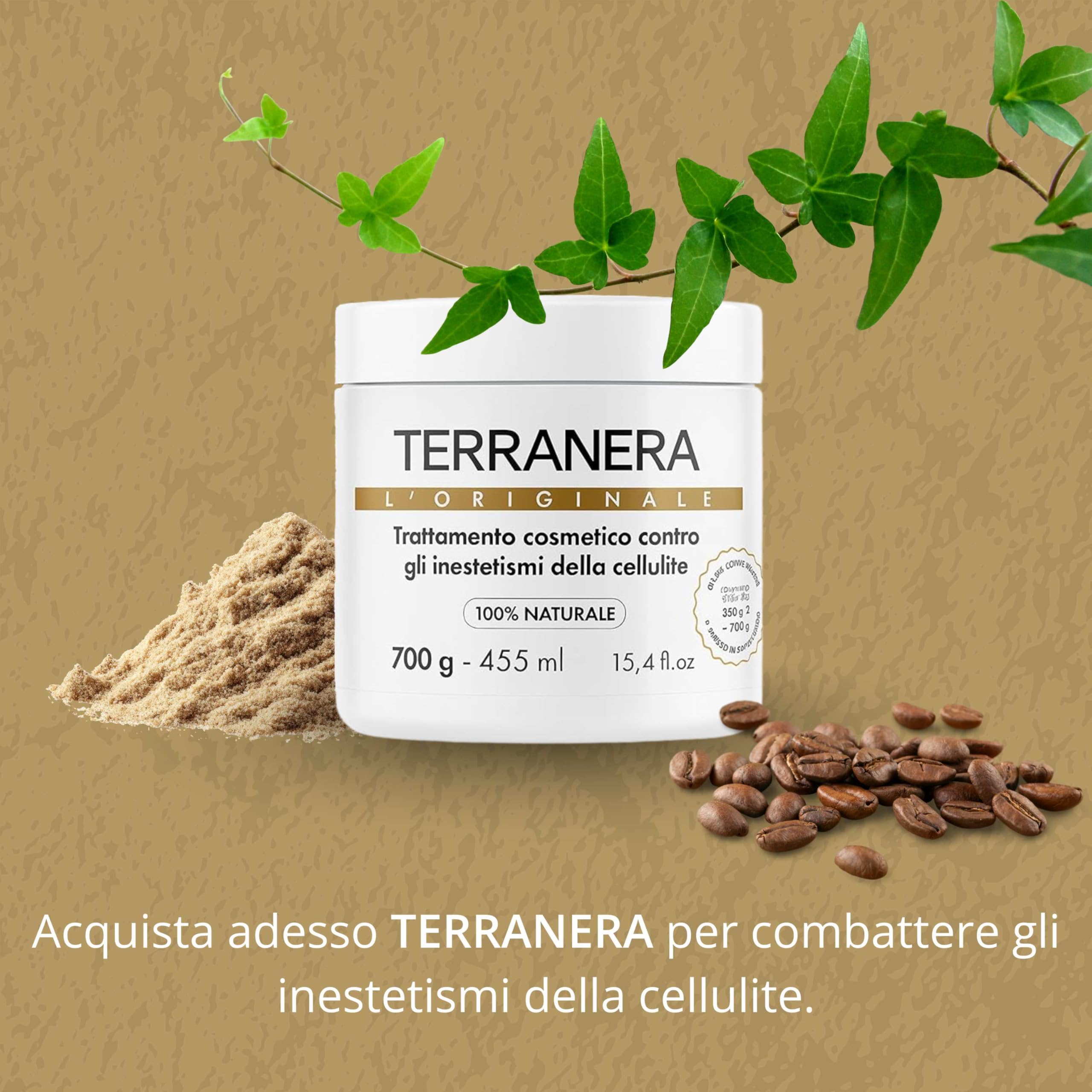 Fango Anticellulite Drenante ad Effetto Rapido – Tonifica e Leviga la Pelle – Combatte gli Inestetismi della Cellulite – 700gr Terranera