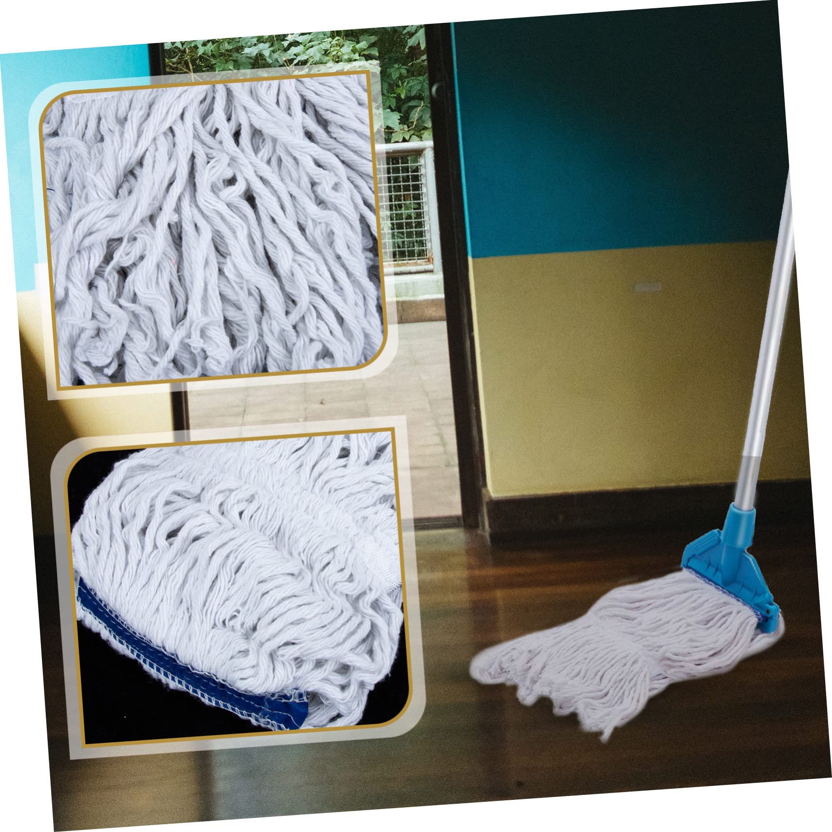 HAWILLOSCH Replaceable Mop Head Self Wringing Mop Floor Mops Industrial Mop Mops Cut End Cotton Mop Wet Mop Head Mopa para Limpiar Pisos Mop Head Micro Fiber Mop Cloth