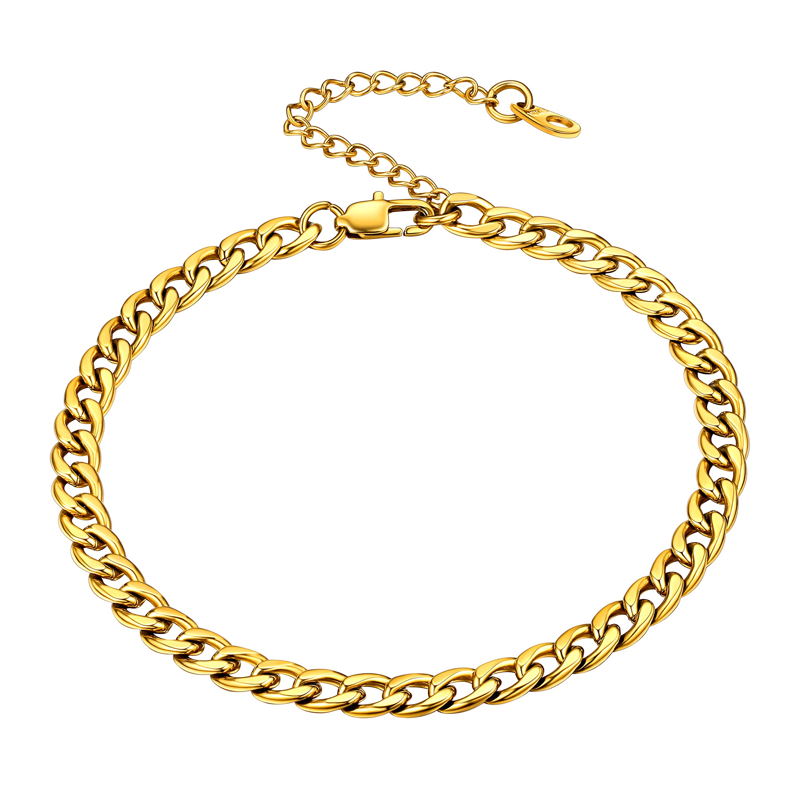 Bestyle アンクレット レディース つけっぱなし メンズ サージカルステンレス 金属アレルギー対応 喜平チェーン ペアアンクレット 男女兼用 シンプル