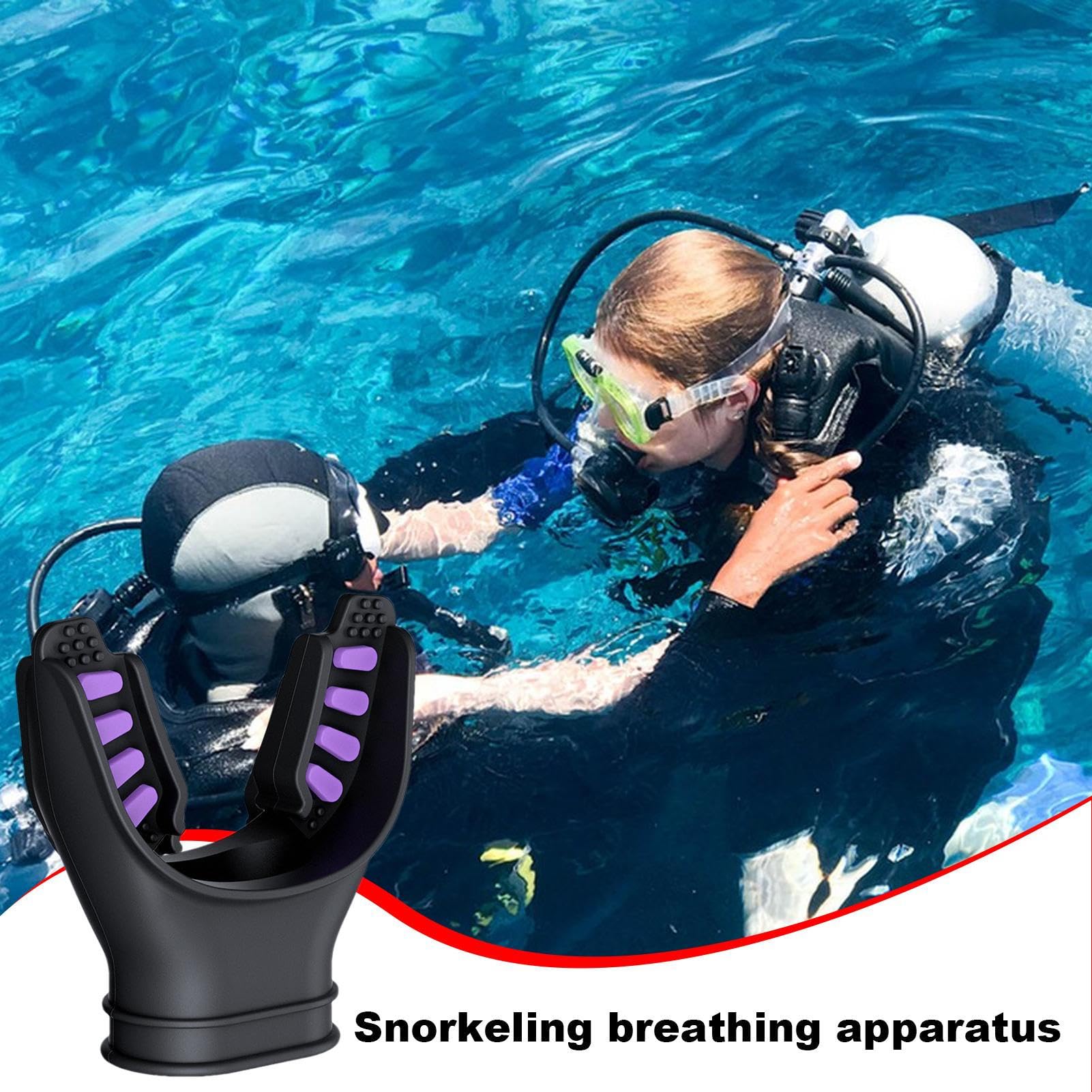 Embout de plongée sous-Marine – Détendeur de plongée en apnée Confortable | Accessoires de plongéee avec Embout de Tuba, de Rechange résistants à l'usure, équipement de plongéee pour régulateu