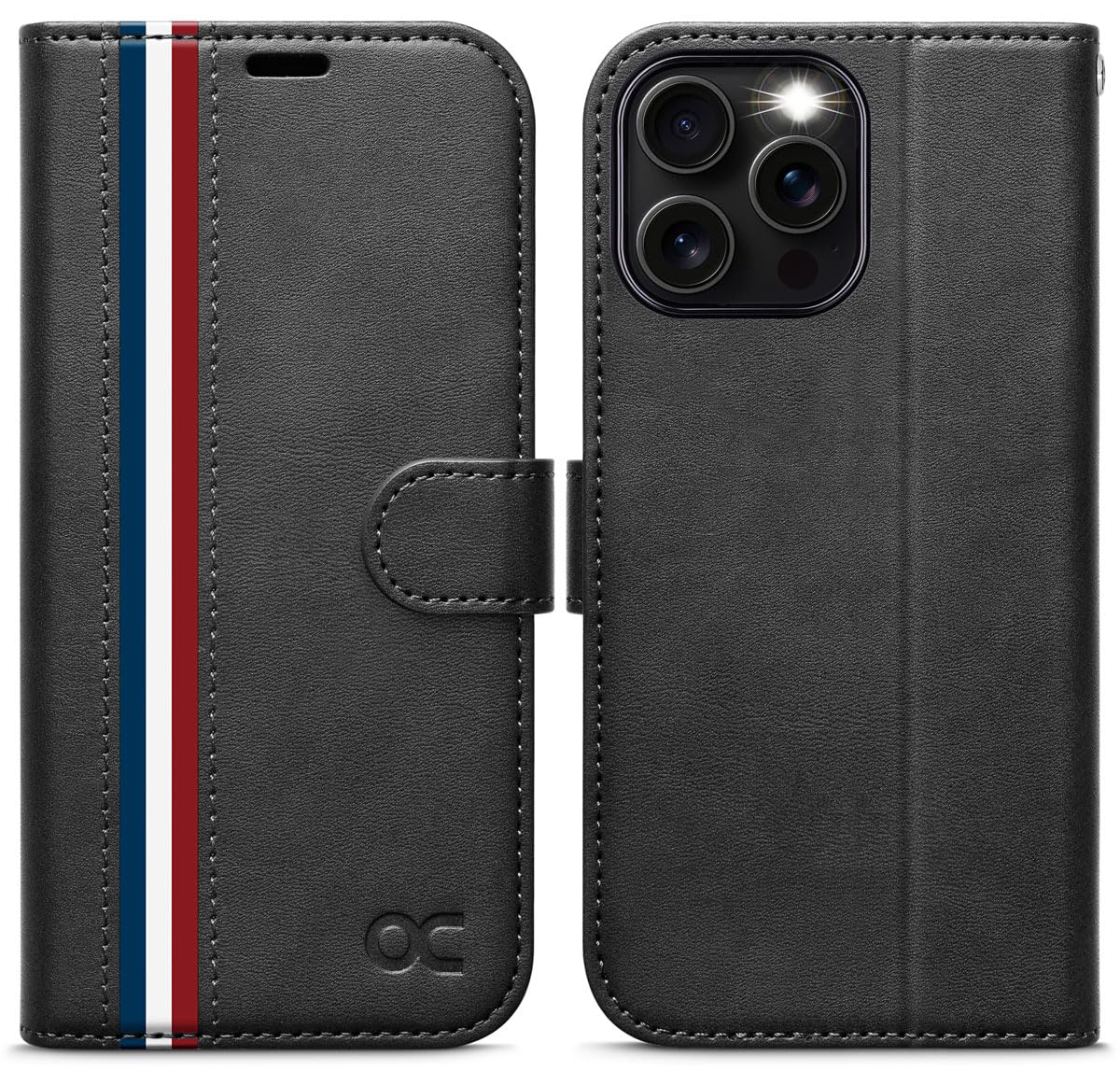 OCASE Compatible with iPhone 16 Pro Wallet Case, PU Leather Flip Folio Case with Card Holders RFID Blocking Kickstand [Shockproof TPU Inner Shell]