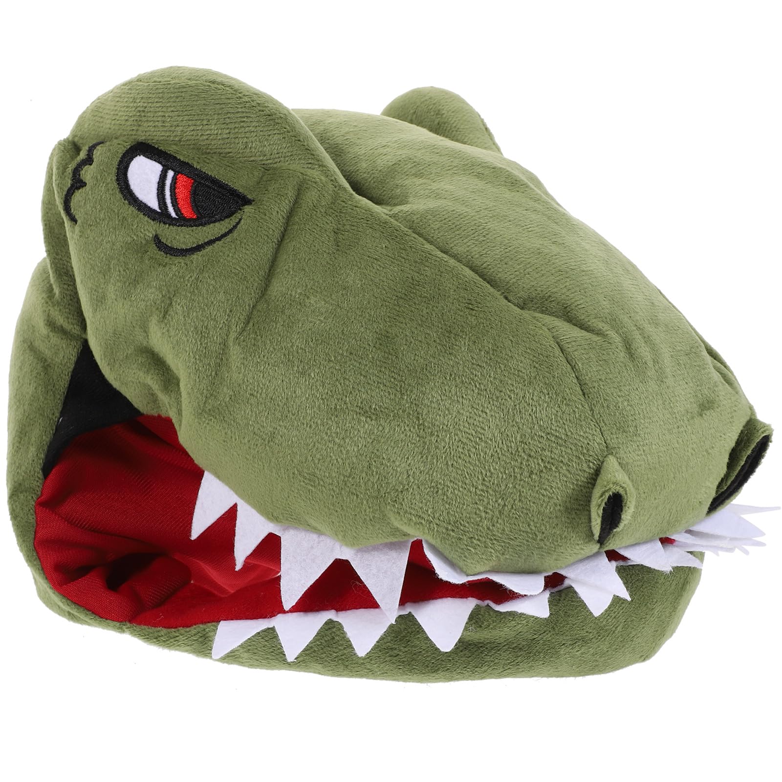 Gorro forma de dinosaurio SHOWERORO verde de talla única para invierno 4
