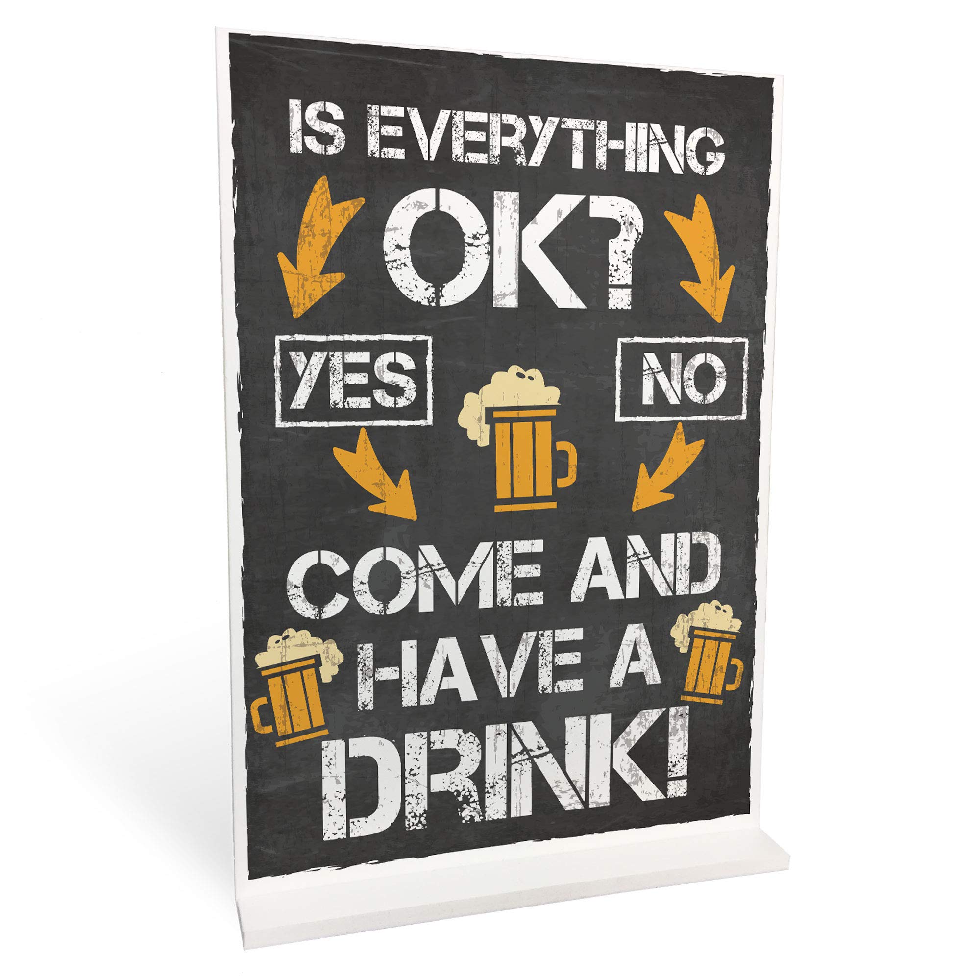 Red Ocean Everything Okay Novelty Bar Pub Drinking Sign Funny Alcohol Gifts