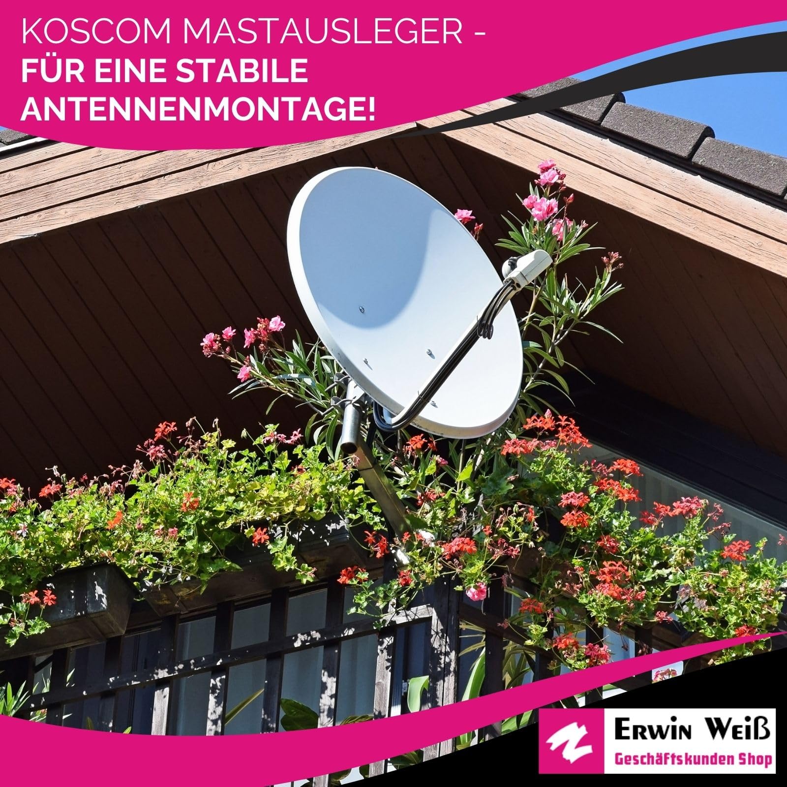 Mastausleger Stahl Abstand 550 mm I Wandhalterung