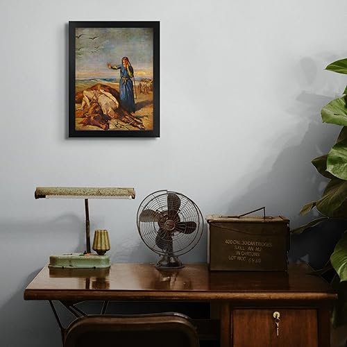 Miniatura 4 de Lost Cabin Cossack Girl at Mazeppas Body por Theodore Chasseriau  Impresión en marco biselado negro  Reproducción de pinturas de obras de arte finas