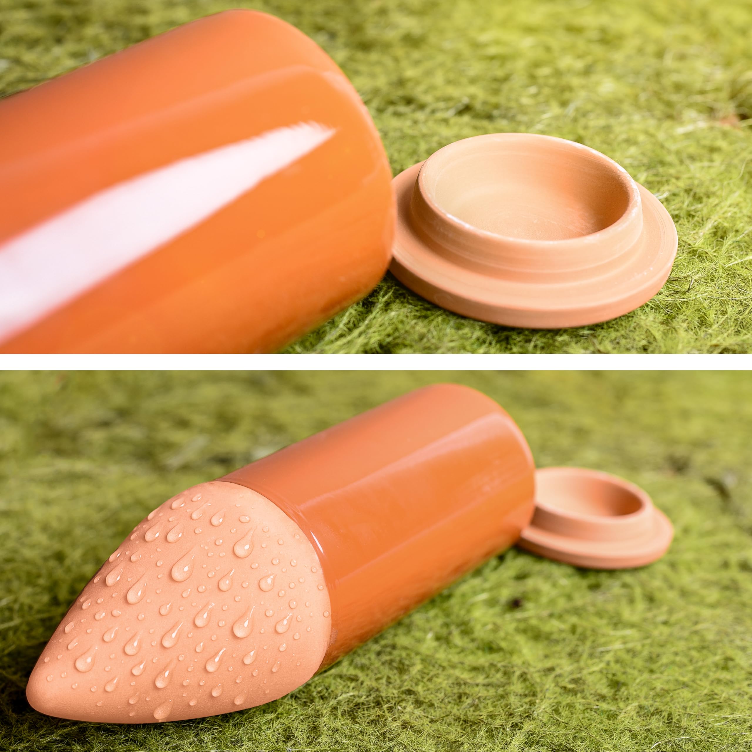 Terracotta aiuto per l'irrigazione fatto a mano, strumento moderno per l'irrigazione delle piante senza elettricità (3 x set da 3 330 ml)