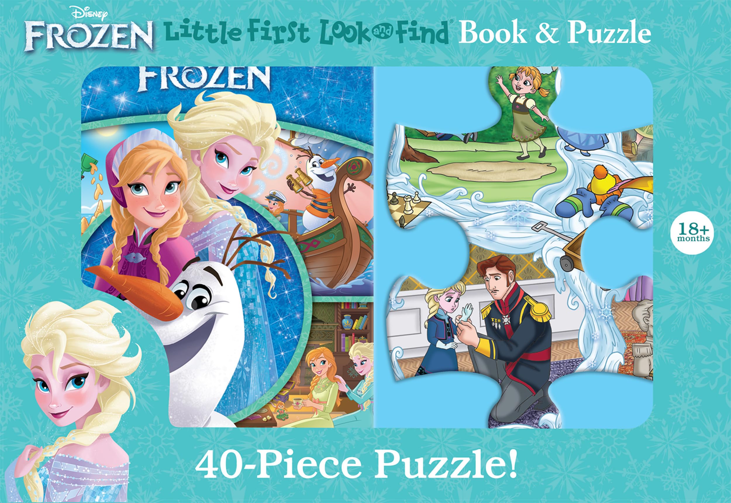 Kids Disney Frozen Little My First Look & Find Shaped Puzzle(Hardback)18+ months