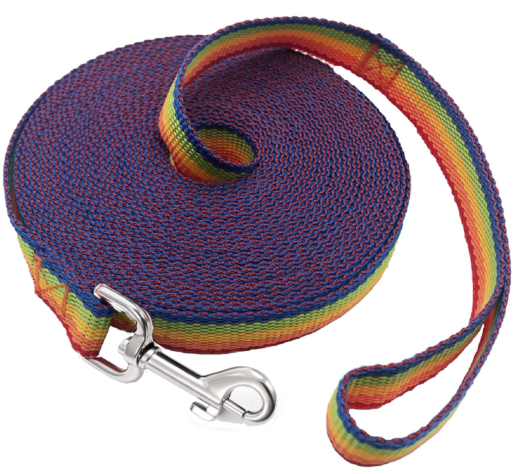 SALO Nylon Training Dog Leash for Small Medium Large Dogs, 3/4 Inch Wide, 20ft 30ft 40ft 50ft Long Leash Dog/Puppy Lead for Obedience Recall Training, Camping, or Backyard