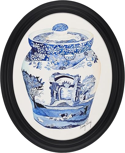 Miniatura 4 de Stein Design Marcos ovalados Marcos ovalados acabados a mano con parte trasera abierta para lienzo, no incluye vidrio ni respaldo, negro, 16 x 20