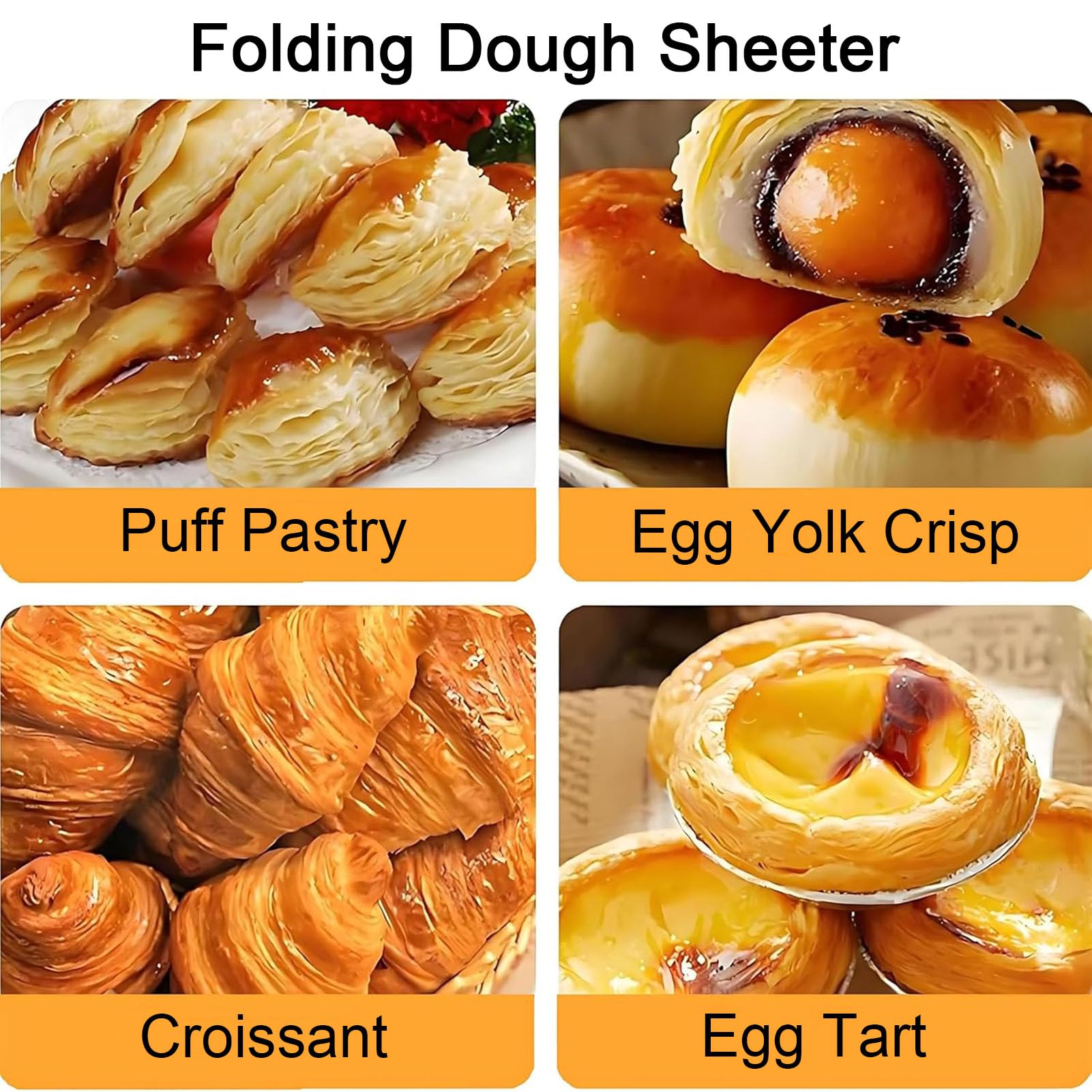 Sfogliatrice Automatica Per Pasta Sfoglia, Sfogliatrice Pasticceria Elettrico, Macchina Per Pasta Sfoglia, Spessore Regolabile 2-30 Mm, Laminatrice Per Pasta Per Panetteria, Pizza E Croissant