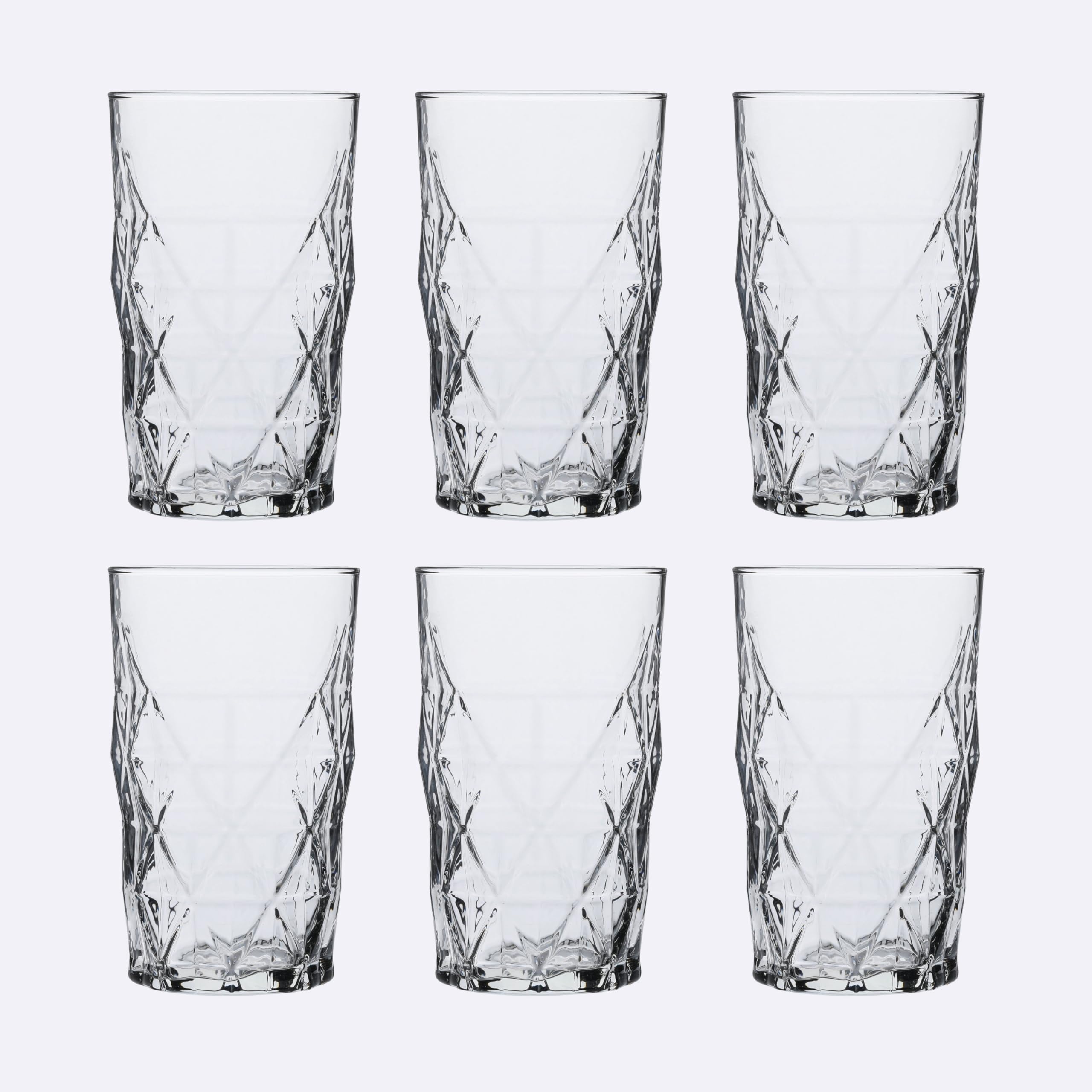 Caribou Living Bubble Dot Quirky Highball Tall Glasses 16cmx8.5cm Holds