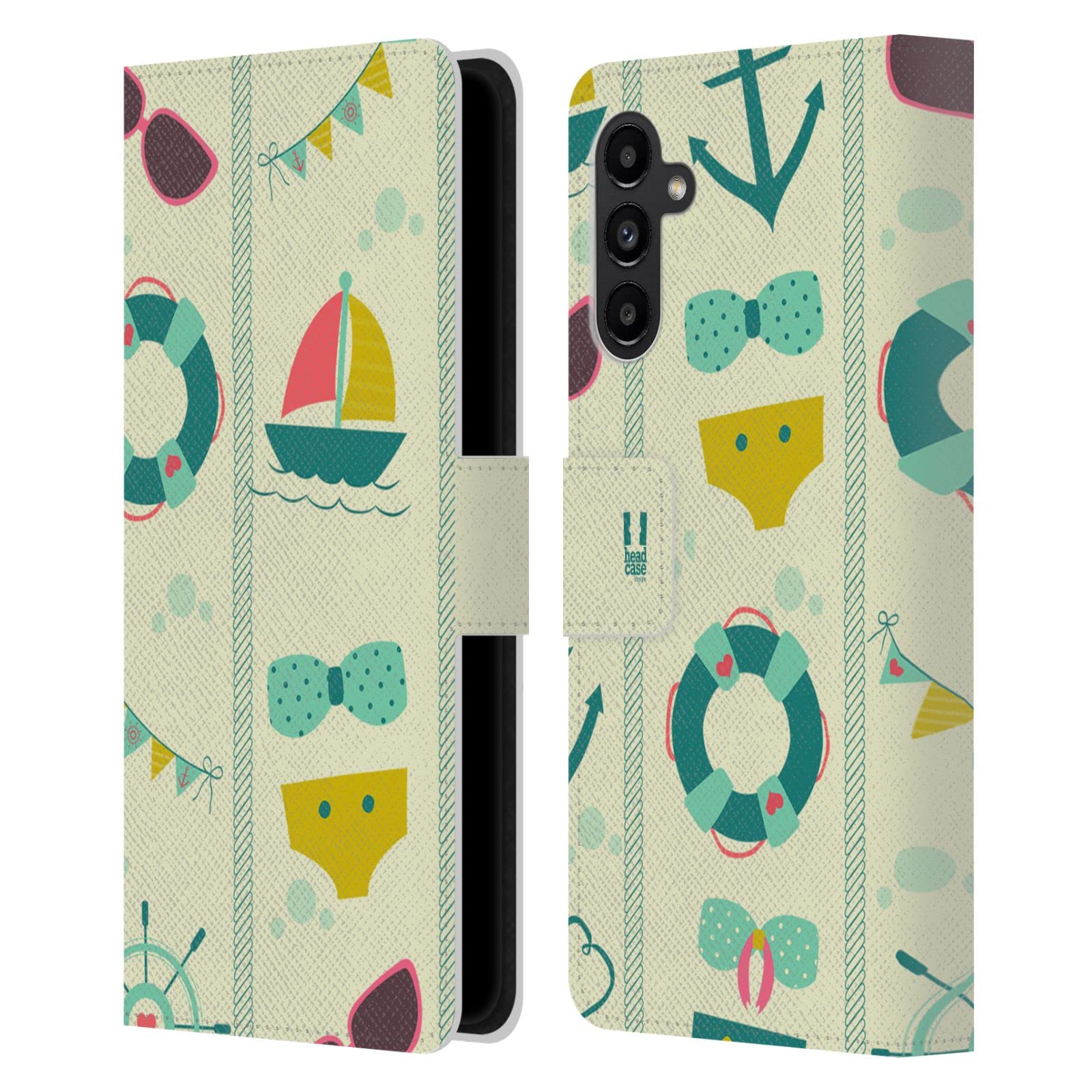 Evita arañazos en pantalla con esta carcasa cuero libro Samsung A13 5G 7