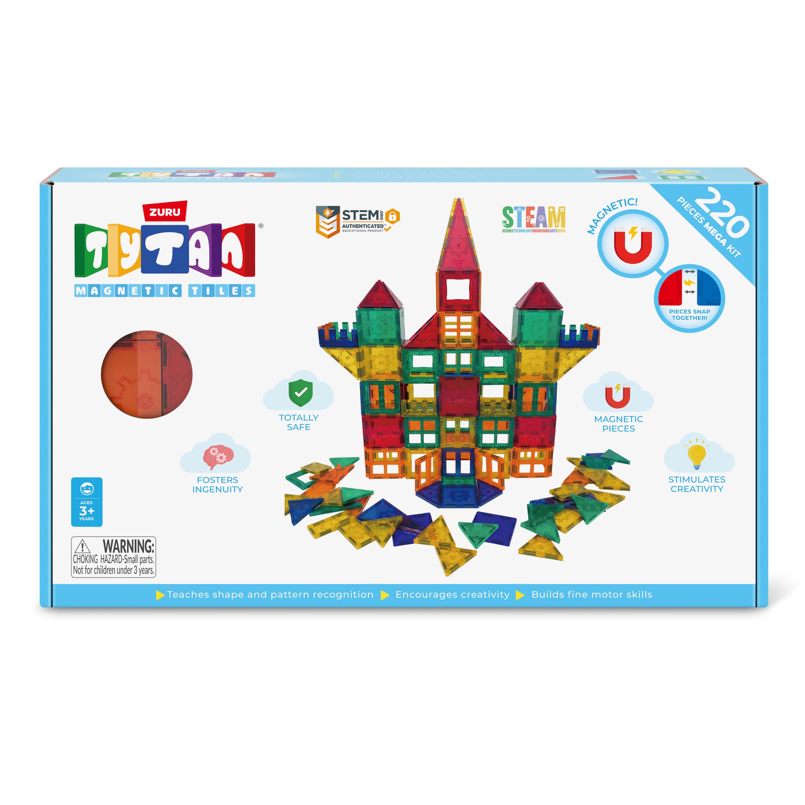 Set di gioco con tessere magnetiche da 220 pezzi S1