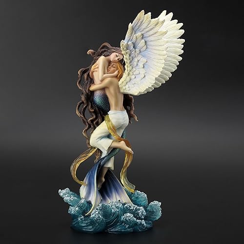 Miniatura 6 de (color) - Ángel de amor imposible y estatua de amantes de la sirena por la artista Selina Fenech