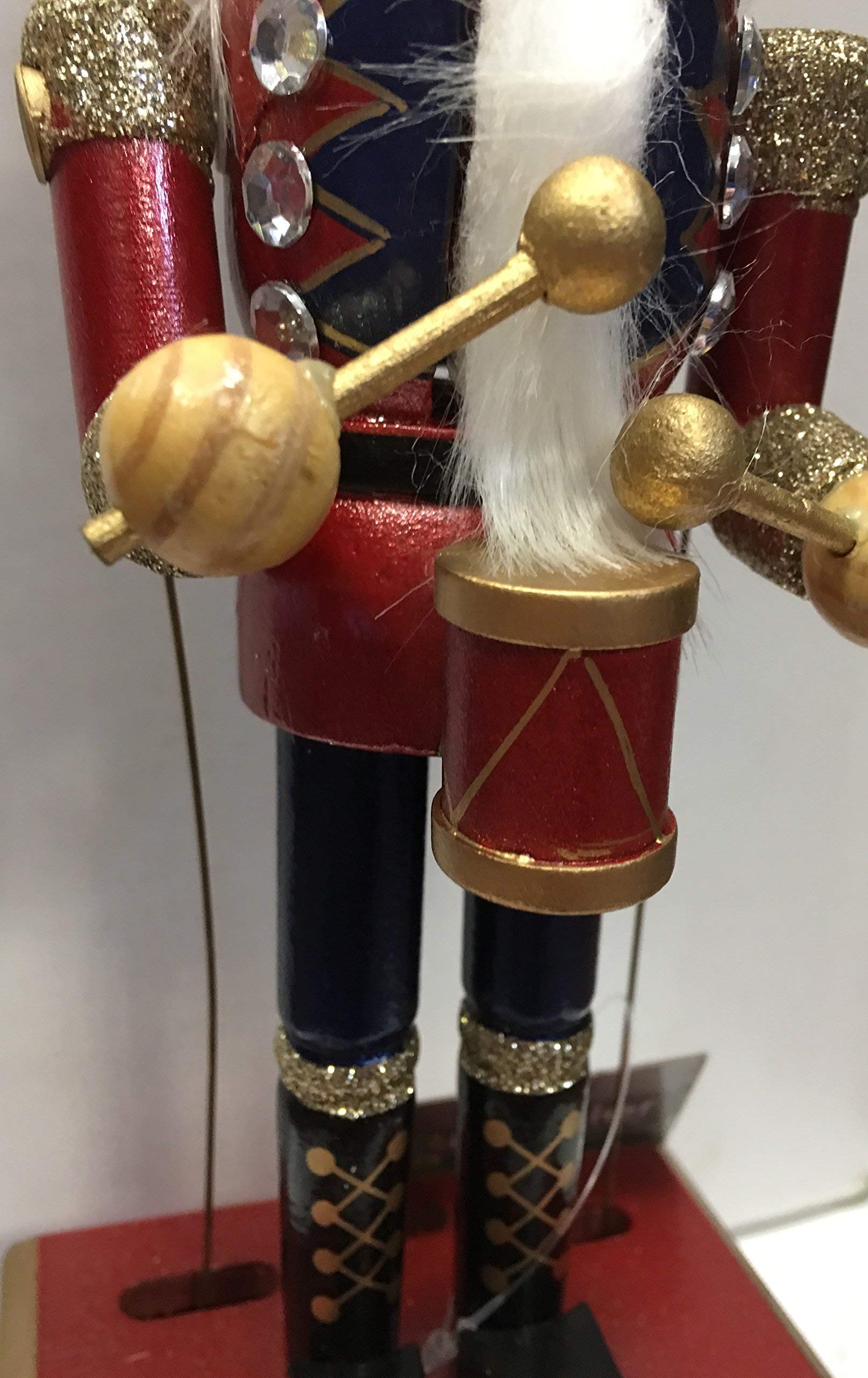 Musical en bois Casse-noisette de rouge et bleu Lot de 2?(30?cm)