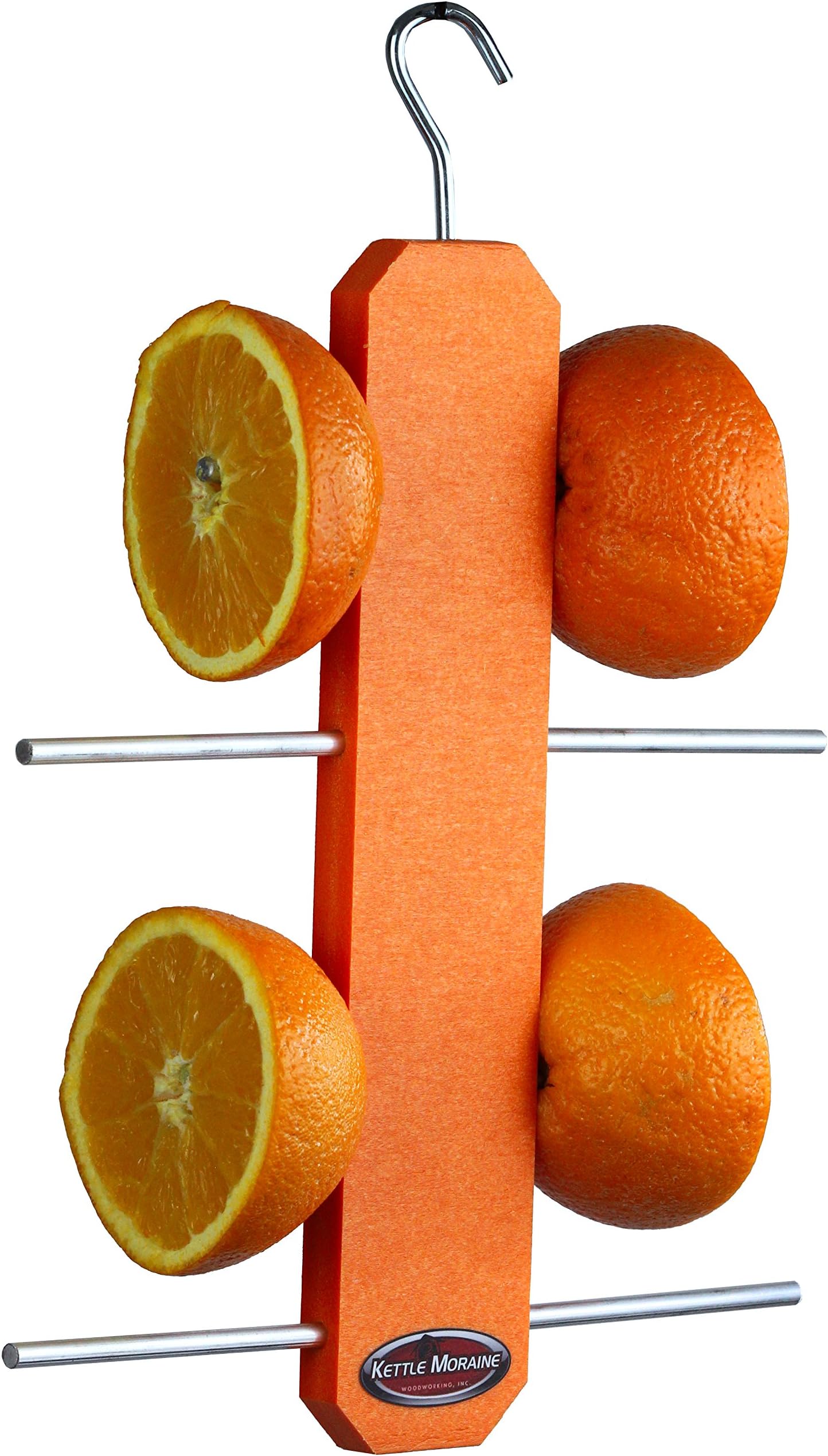 Kettle Moraine Recycled Double Oriole Orange Fruit Stick Feeder