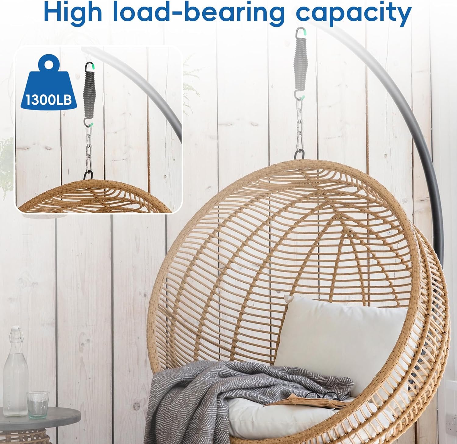 2Pack Premium Porch Swing Springs,1300lb Heavy Duty Springs, Rust Resistant Swing Springs, Spring for Swing Hammock Hanging Chair Spring for Hammock Spring,Porch Swings,Indoor Outdoor Hanging Kit