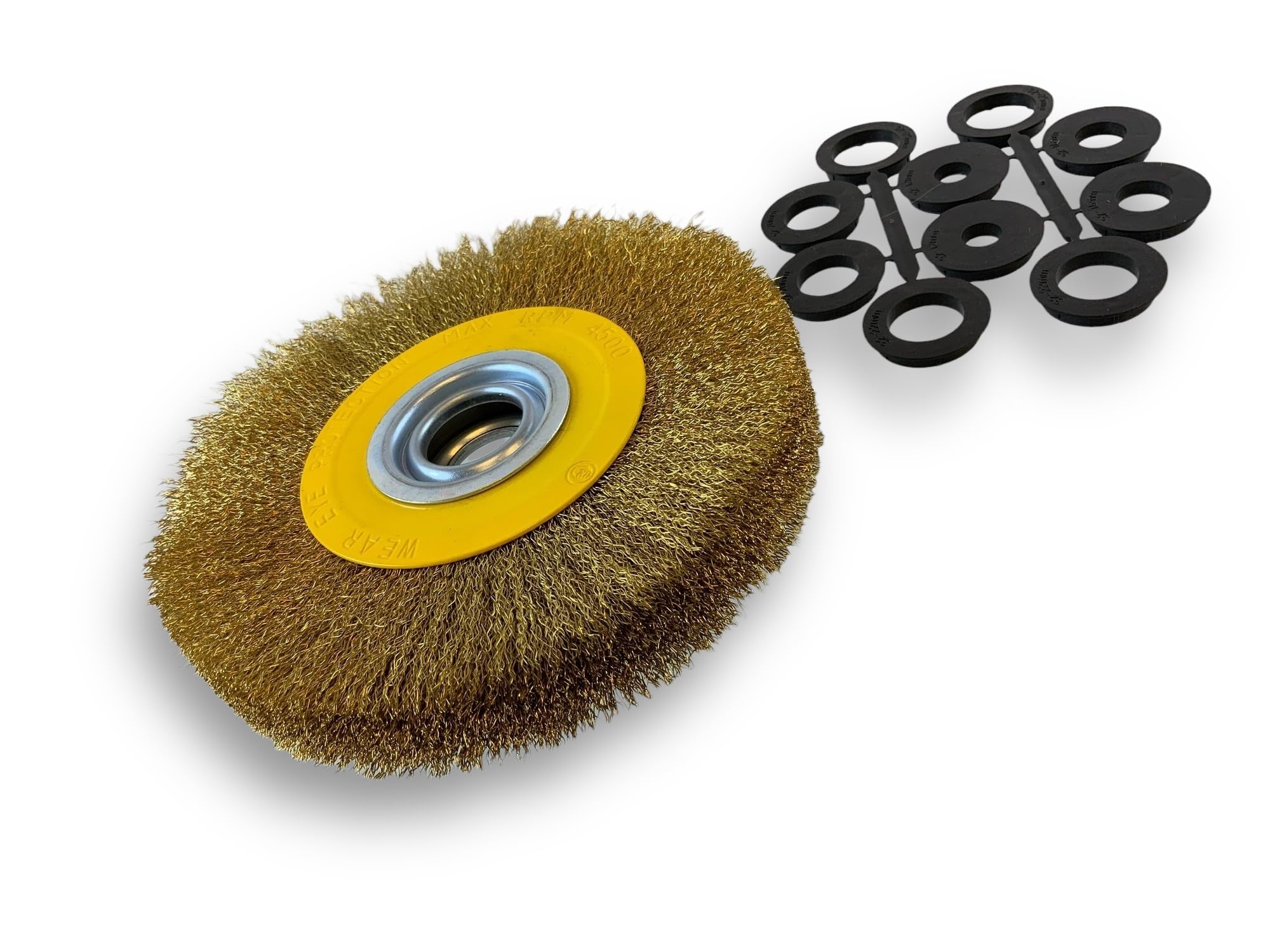 Kibros Brosse circulaire touret laiton dur Ø 200 mm 2 rangs