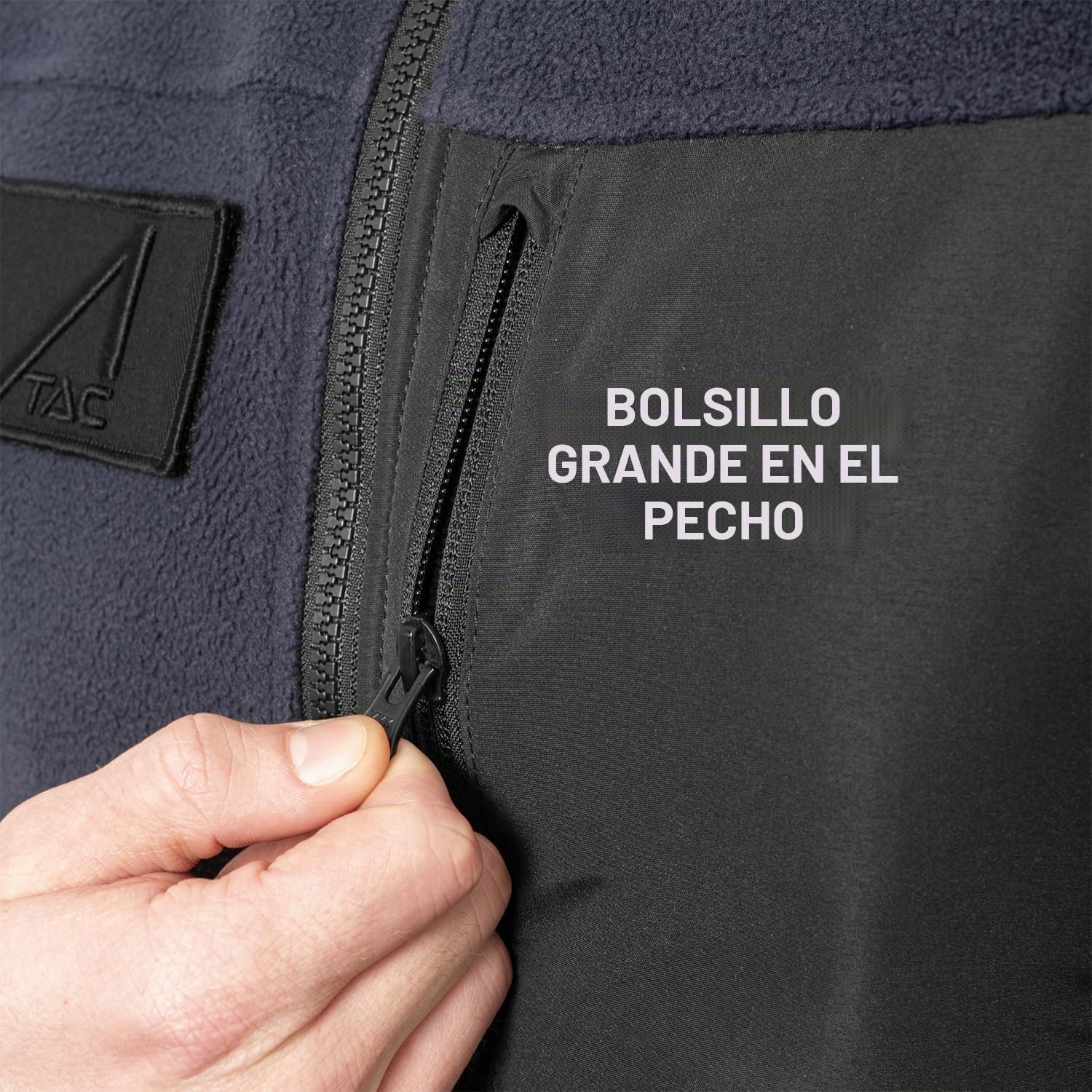 ACE Schakal Chaqueta polar Slim Fit: chaqueta de exterior para ciclismo, senderismo y trekking, deportiva y cálida