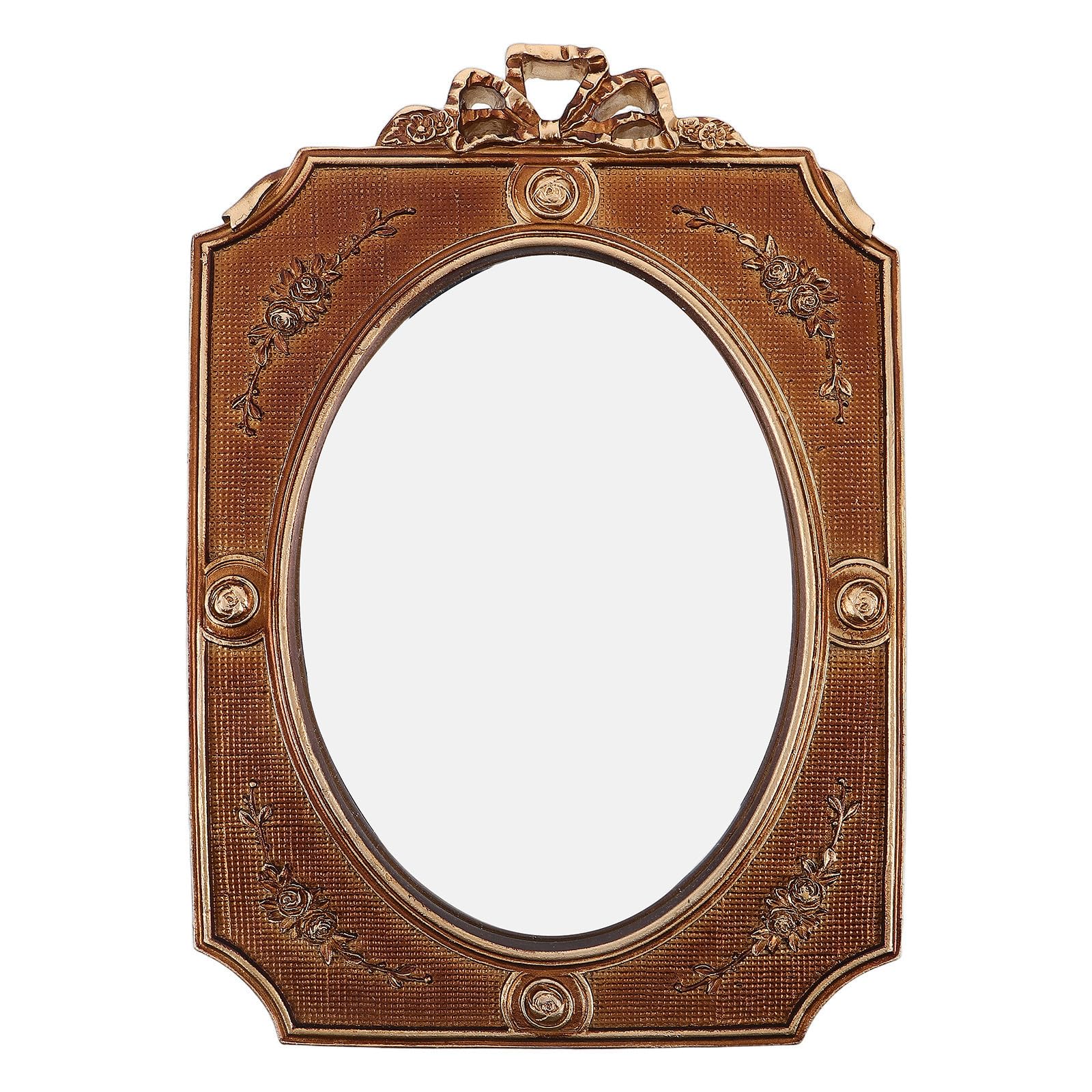Miroir mural sculpté vintage avec nœud arqué ABOOFAN pour salon